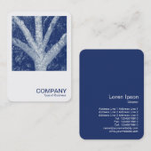 Square Photo 0592 - Forked Branches - Cyanotype Visitekaartje (Voorkant / Achterkant)