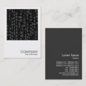 Square Photo 0597 - Cascading Numbers Visitekaartje (Voorkant / Achterkant)