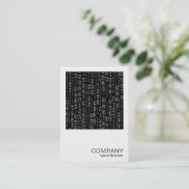Square Photo 0597 - Cascading Numbers Visitekaartje (Staand voorkant)