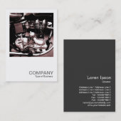 Square Photo 059 - Classic Motorbike Engine Visitekaartje (Voorkant / Achterkant)