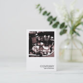 Square Photo 059 - Classic Motorbike Engine Visitekaartje (Staand voorkant)