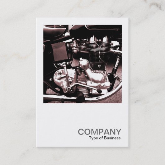 Square Photo 059 - Classic Motorbike Engine Visitekaartje (Voorkant)
