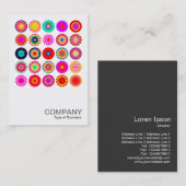 Square Photo 091 - 25 Colorful Mandalas Visitekaartje (Voorkant / Achterkant)