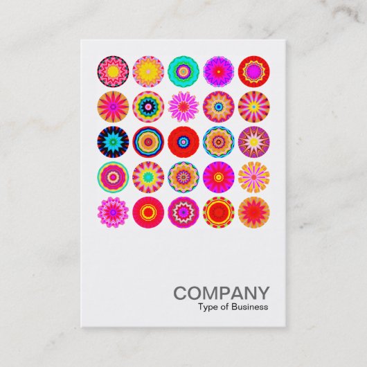 Square Photo 091 - 25 Colorful Mandalas Visitekaartje (Voorkant)