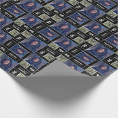 Square Photo Afstuderen Class Year Black Cadeaupapier (Hoek)