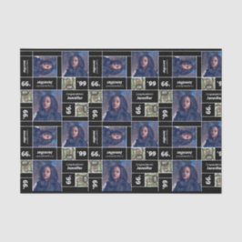 Square Photo Afstuderen Class Year Black Tissuepapier