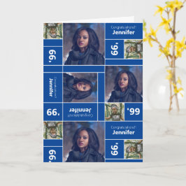 Square Photo Afstuderen Class Year Blue Card Kaart