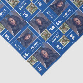 Square Photo Afstuderen Class Year Blue Tissuepapier (Detail)