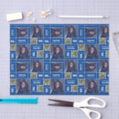 Square Photo Afstuderen Class Year Blue Tissuepapier (Craft)