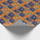 Square Photo Afstuderen Class Year Burnt Oranje Cadeaupapier (Hoek)