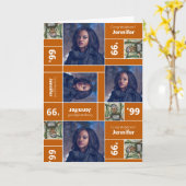 Square Photo Afstuderen Class Year Burnt Oranje Kaart (Gele Bloem)