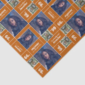 Square Photo Afstuderen Class Year Burnt Oranje Tissuepapier (Detail)