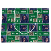 Square Photo Afstuderen Class Year Green Groot Cadeauzakje (Voorkant)