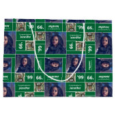 Square Photo Afstuderen Class Year Green Groot Cadeauzakje (Achterkant)