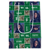 Square Photo Afstuderen Class Year Green Medium Cadeauzakje (Achterkant)