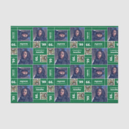 Square Photo Afstuderen Class Year Green Tissuepapier