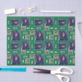 Square Photo Afstuderen Class Year Green Tissuepapier (Craft)