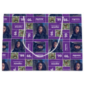 Square Photo Afstuderen Class Year Paars Groot Cadeauzakje (Voorkant)