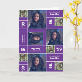 Square Photo Afstuderen Class Year Paars Kaart