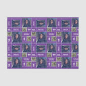 Square Photo Afstuderen Class Year Paars Tissuepapier (Voorkant)