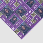 Square Photo Afstuderen Class Year Paars Tissuepapier (Detail)