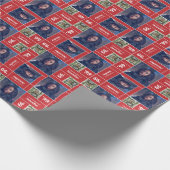 Square Photo Afstuderen Class Year Red Cadeaupapier (Hoek)