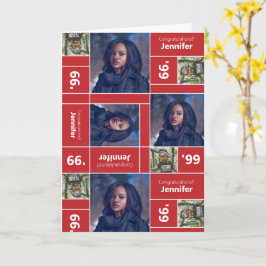 Square Photo Afstuderen Class Year Red Card Kaart