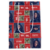 Square Photo Afstuderen Class Year Red Medium Cadeauzakje (Achterkant)