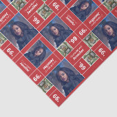 Square Photo Afstuderen Class Year Red Tissuepapier (Detail)