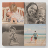 Square Photo Collage Stenen Onderzetter (Voorkant)