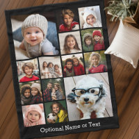 Square Photo Collage - tot 14 foto's zwart