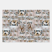 Square Photo Collage - tot 14 foto's zwart Inpakpapier Vel (Voorkant 3)