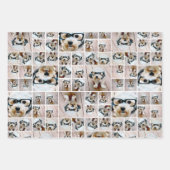 Square Photo Collage - tot 14 foto's zwart Inpakpapier Vel (Voorkant 2)