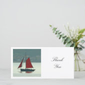 Square Photo -  jacht Bedankkaart (Staand voorkant)