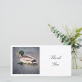 Square Photo - Mallard Duck Bedankkaart (Staand voorkant)