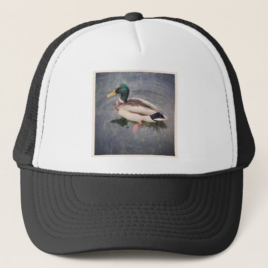 Square Photo - Mallard Duck Trucker Pet (Voorkant)