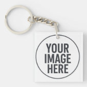 Square Photo Memory Keychain for Daily Use (voorkant)