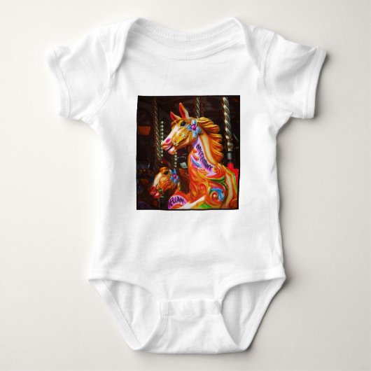 Square Photo - Merry-go-round Horses 02 Romper (Voorkant)