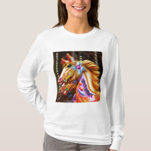Square Photo - Merry-go-round Horses T-shirt