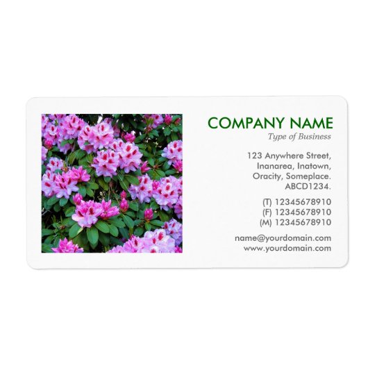 Square Photo - Rhododendrons Etiket (Voorkant)