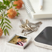 Square Photo sleutelhanger (Zijkant)