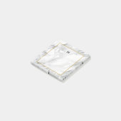 Square Photo Stone Marble Gold Border Post-it® Notes (Schuin)
