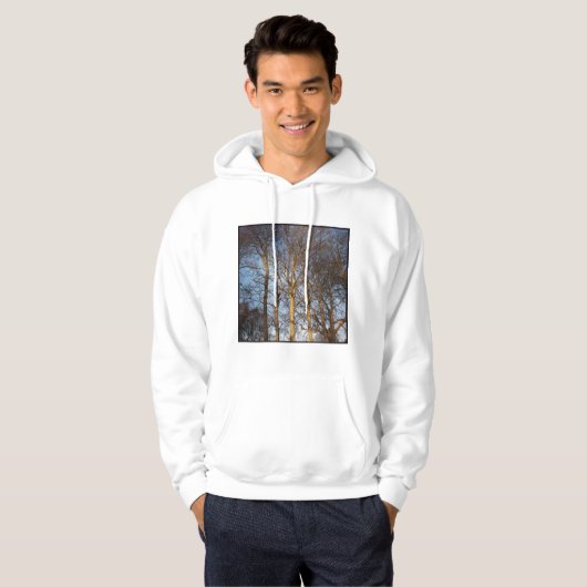 Square Photo - Sunlit Winter Trees Hoodie (Voorkant volledig)