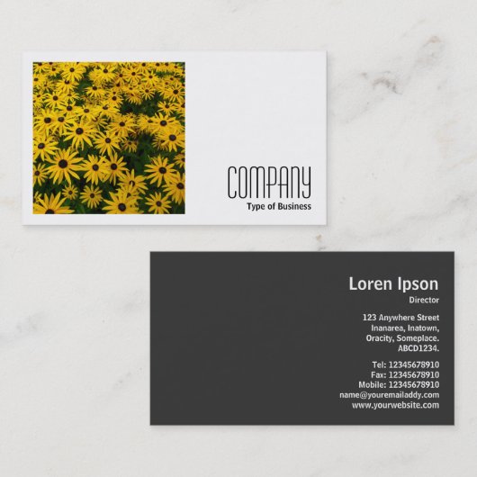 Square Photo (v2) - Black-eyed Susans (Rudbeckia H Visitekaartje (Voorkant / Achterkant)