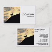 Square Photo (v2) - Herring Gull Sunset Visitekaartje (Voorkant / Achterkant)