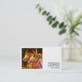 Square Photo (v2) - Merry-go-round Horses Visitekaartje (Staand voorkant)