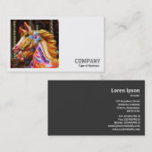 Square Photo (v2) - Merry-go-round Horses Visitekaartje (Voorkant / Achterkant)