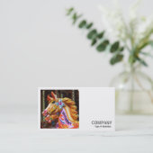 Square Photo (v2) - Merry-go-round Horses Visitekaartje (Staand voorkant)