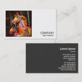 Square Photo (v2) - Merry-go-round Horses Visitekaartje (Voorkant / Achterkant)