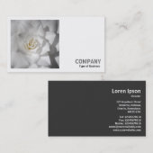 Square Photo (v2) - White Camellia Visitekaartje (Voorkant / Achterkant)